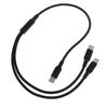 Кабель 2 в 1 USB Type C на 2 Type C, папа-папа, для быстрой зарядки мобильных телефонов Huaiwei Samgsung Xiaomi, шнур зарядки Type C