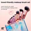 Real Techniques Travel Fantasy Mini Brush Makeup Brushes for and with Makeup Gift Set, Travel-Size Foundation, Eyeshadow, Powder, Blush, Contour,