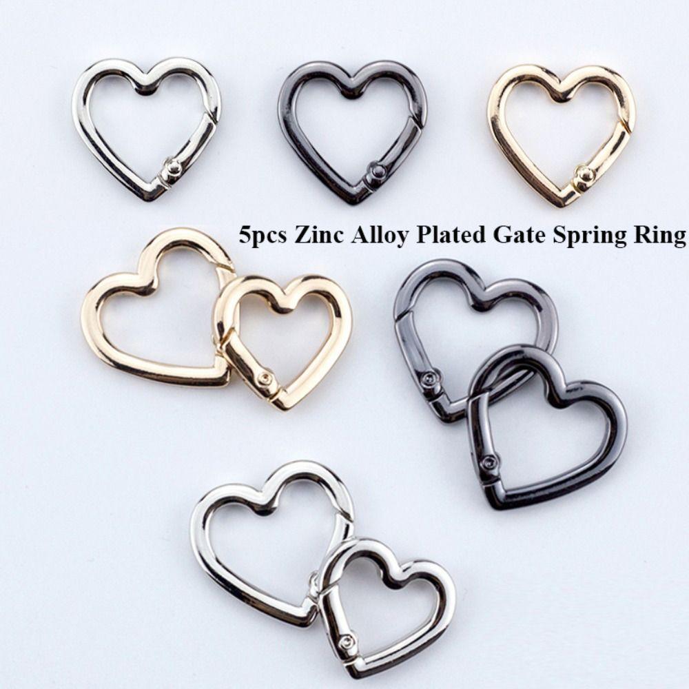 5pcs 22mm/25mm Carabiner Heart Bag Belt Buckle High Quality Push Trigger Purses Handbags Buckles