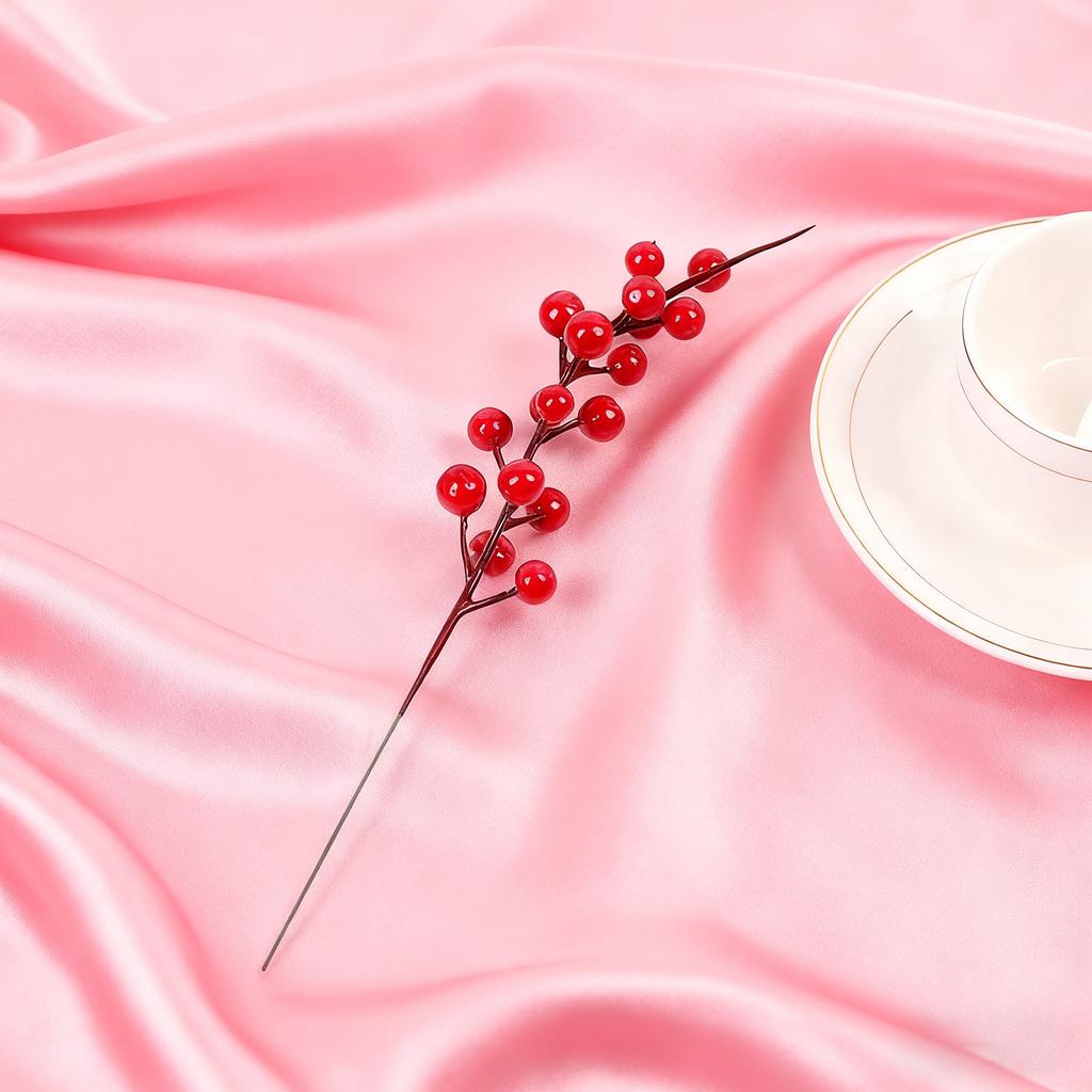 Holiday Artificial Red Berry Stem Decoration