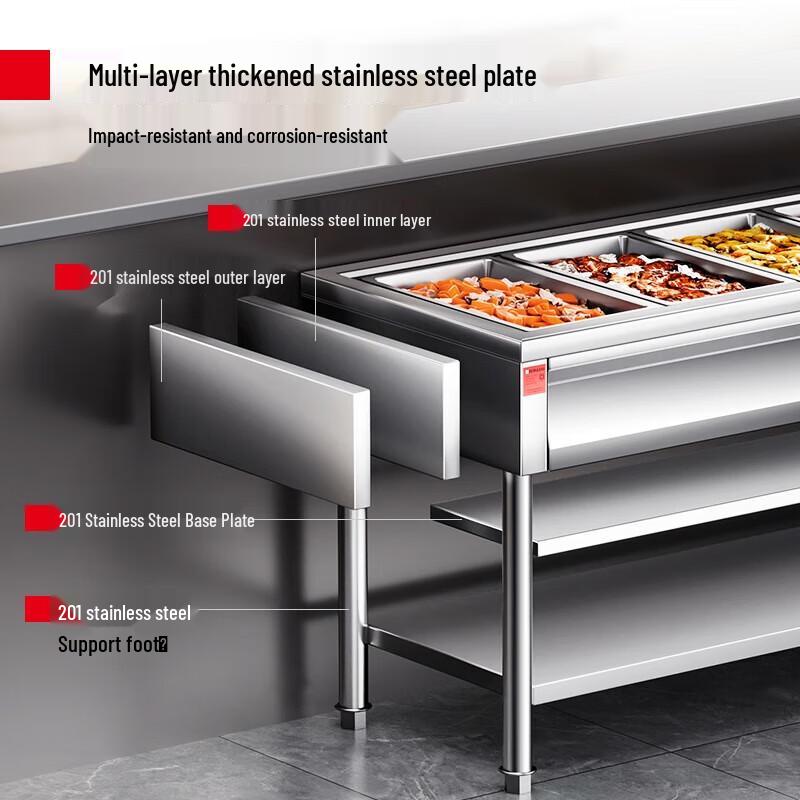Demashi Commercial Insulated Buffet Food Warmer Table