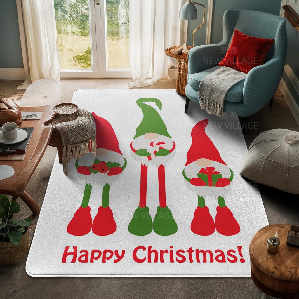 Ковер у входа в дом Домашний коврик у двери Гостиная Ванная Комната Ноги ванная комната Нескользящие коврики с водопоглощением для ванной Счастливого Рождества зима
