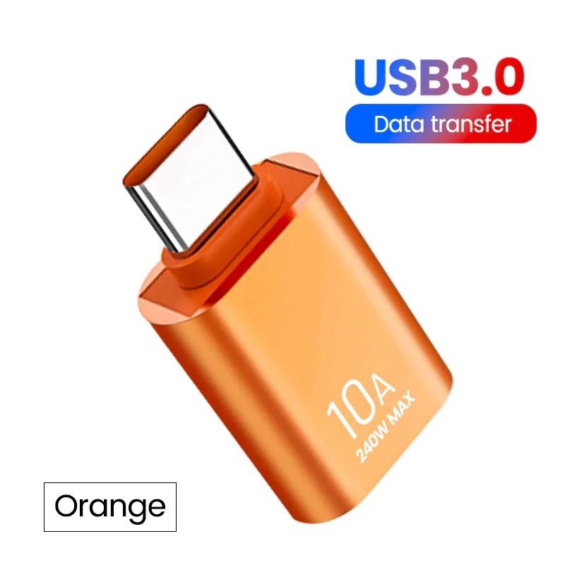 USB 3.0 Type-C Data Adapter Type C 10A OTG USB C Male To USB Female Converter For Macbook Xiaomi Samsung S20 Fast OTG Connector 3