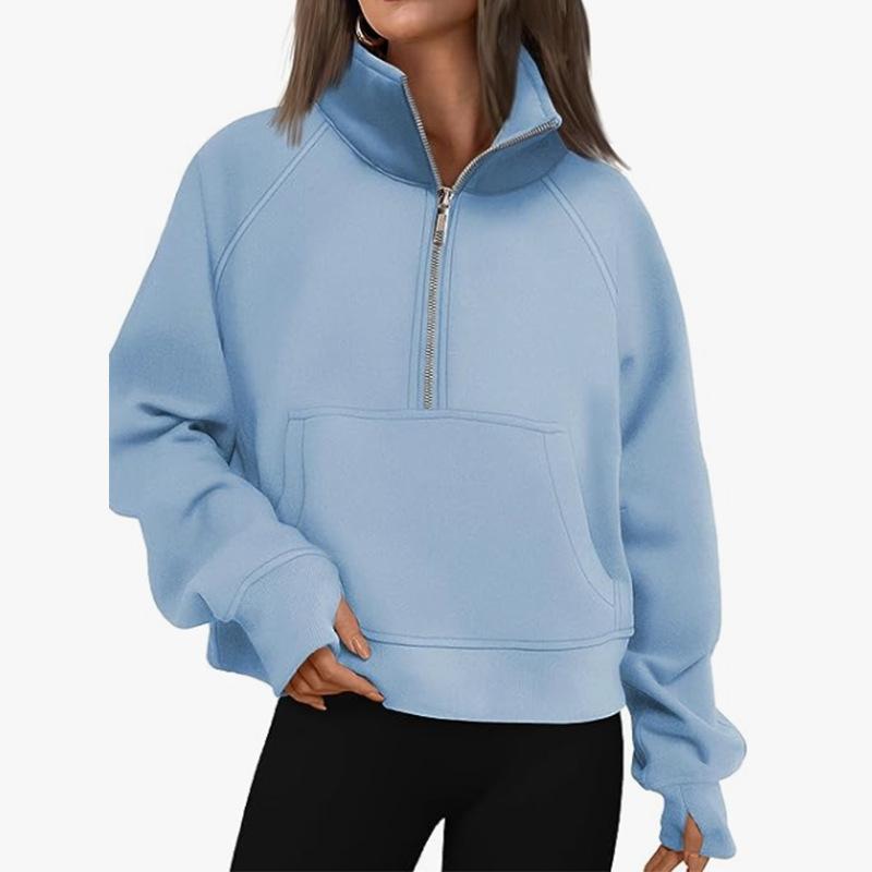 Women's Plus Size Autumn and Winter Loose Jacket Zipper Long Sleeve Sweatshirt