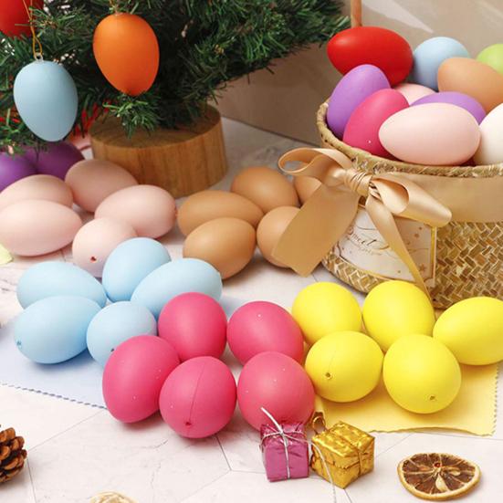 1 Set Festive Reusable Drawing Anti-break Painting Plastic Easter Eggs Favors Children