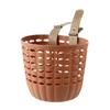 Retro Woven Front Handle Carrier Plastic Children's Bicycle Scooter Basket Front Riding Basket