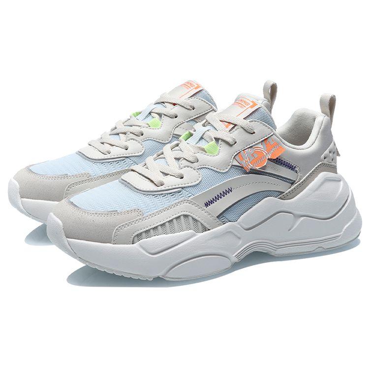 Li Ning Zhu Long Synthetic Leather Fabric Casual Shock Absorbing Non-Slip Wear-Resistant Breathable Lightweight Low-Top Sports Shoes AGCR086-1