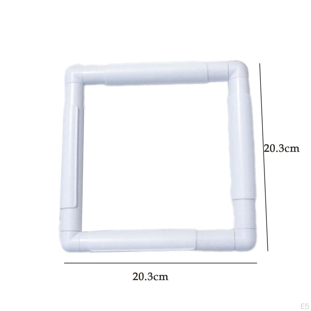 Clip Frame Square Embroidery Hoop Sturdy Easy To Install Cross Stitch Snap for DIY