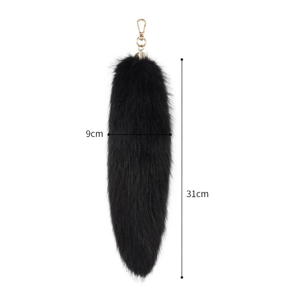 Long Hair Tail Hanging Keychain Bag Charms Plush Tail Keyring Fur Tails Pendant Women Ladies