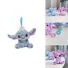 Cuddly Disney Lilo Stitch 3.9in Angel Plush Keychain Soft Stuffed Doll Kids Xmas Gift