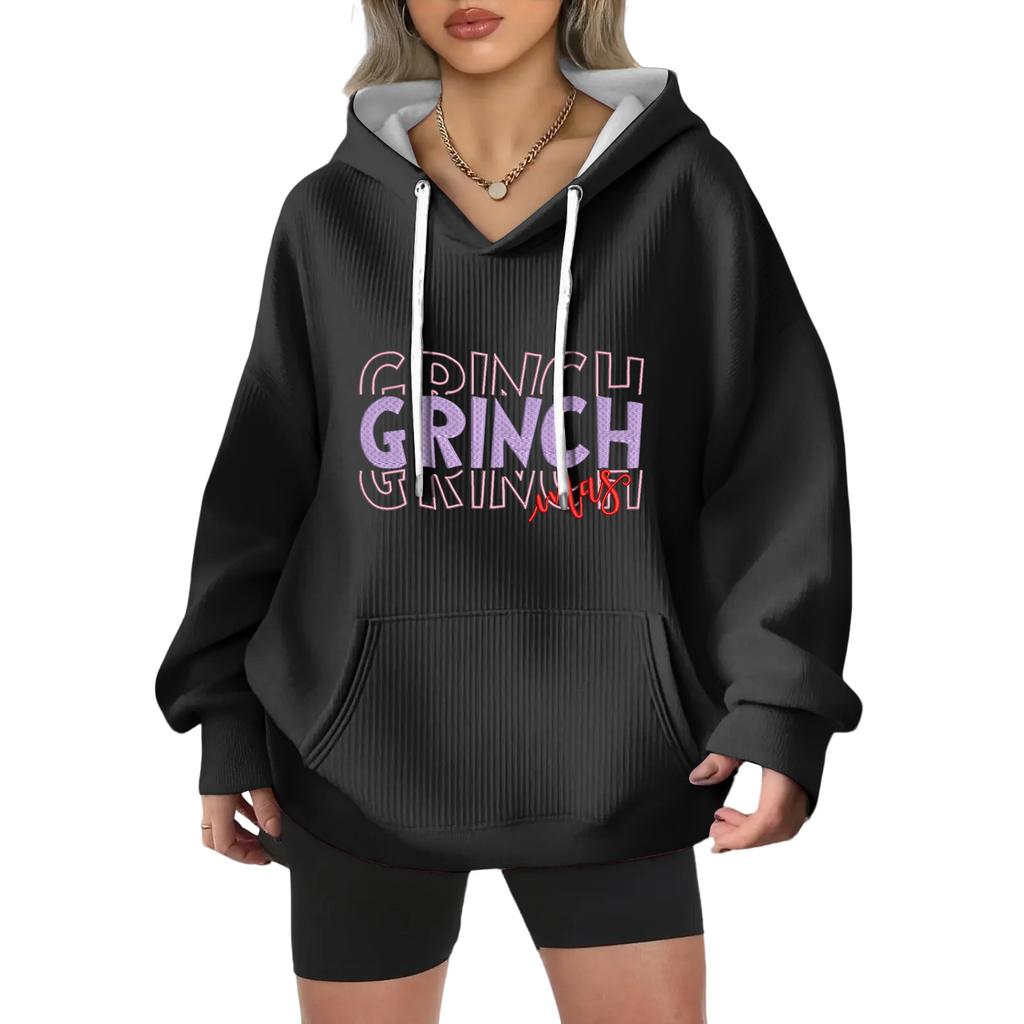 Женская модная повседневная толстовка с длинными рукавами и принтом рождественского ангела