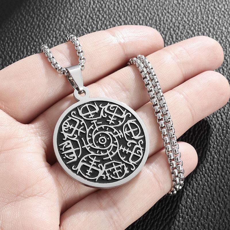Классический Odin Trinity, скандинавские руны, алфавит, кулон из нержавеющей стали, ожерелье для мужчин, амулет, ведьма, ювелирные изделия с кельтским узлом