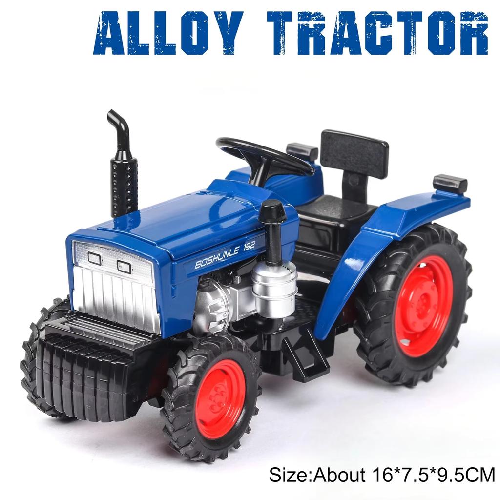 1:32 Сплав Модель Трактора Игрушечная Машинка Литой Металл Звук Свет Оттянуть Назад Грузовик Сельскохозяйственная Техника Коллекция Подарки для Детей