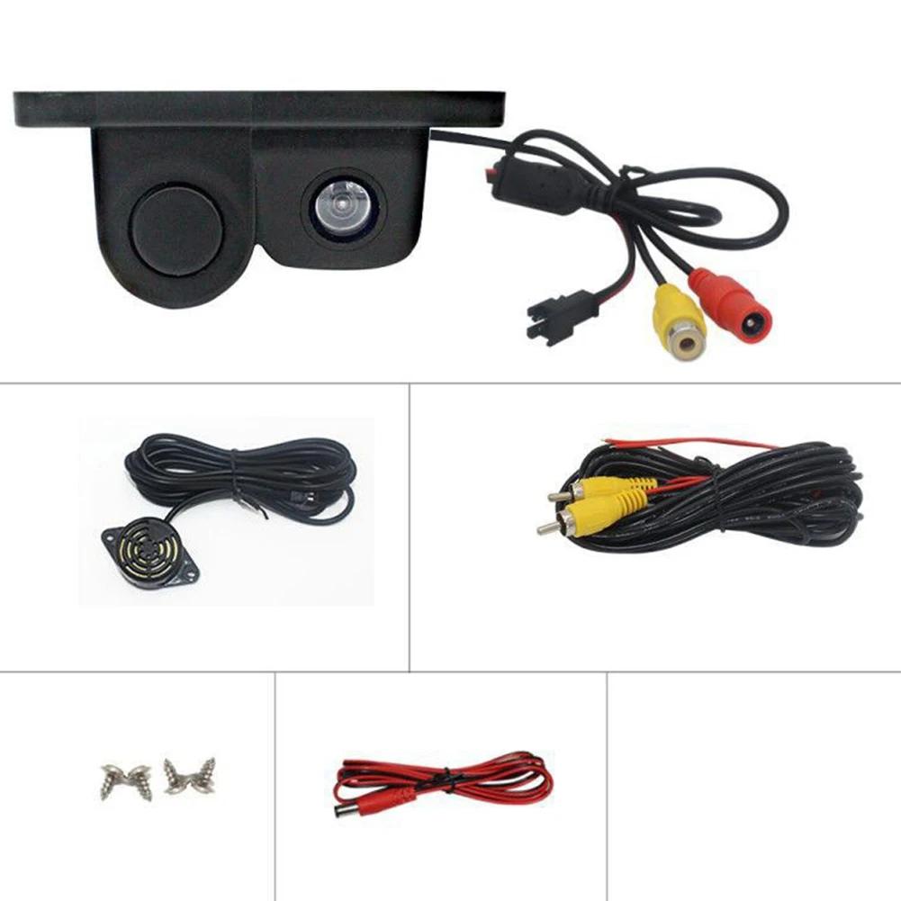 2in1 Car Parking Reversing Sensor Rear View Camera Kit with High Quality Material and Rh95% MAX Working Temperature