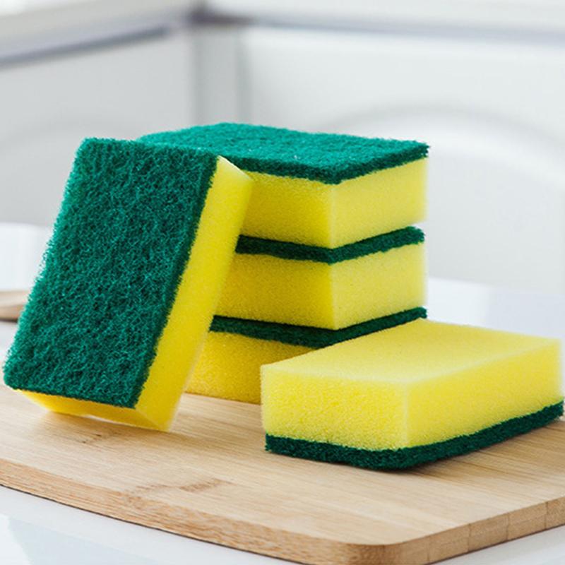 Kitchen Scrub Sponges Dual-Sided Cleaning Sponges Magic Sponge Water Absorb Accessories High Density Clean Tools Soft  Beads