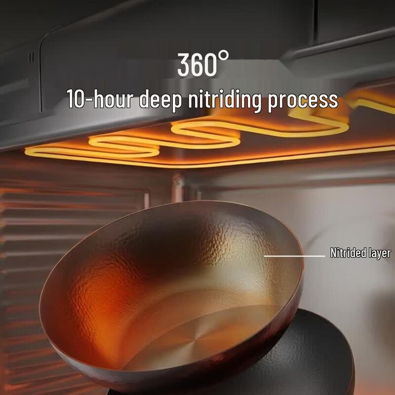 COOKER KING 34cm Titanium-Iron Flat-Bottom Non-Stick Wok