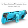 Чехол-накладка для игровой консоли Steam Deck с кронштейном, противоударный защитный чехол-рамка, подставка, нескользящая накладка, аксессуар