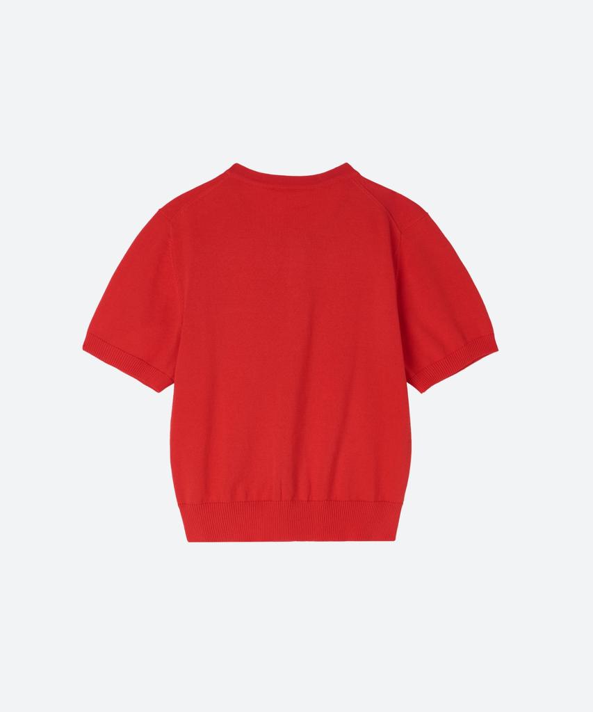 MOONSUN M.C Round Neck Half Cardigan / Red