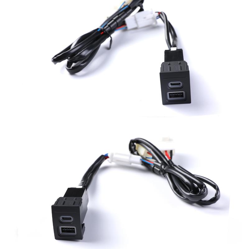 For Volkswagen Polo 2004-2009 car charger PD quick charge QC3.0 double quick charge TYPEC Charging Outlet Power Adapter Phone