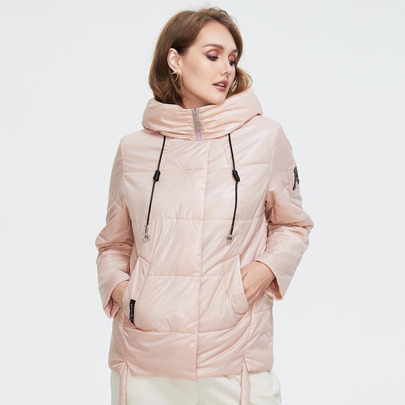Astrid Women Jacket Oversize Quilted Warm With Hood Zipper Short Coat Casual Outwear