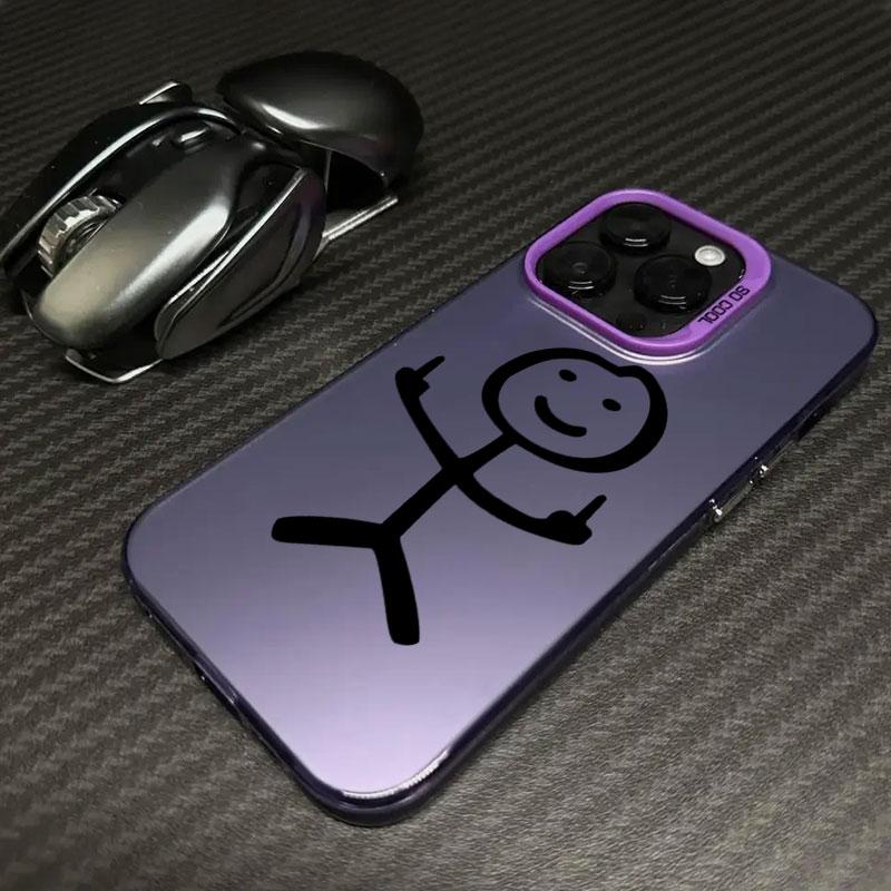 Смешной Человек Средний Палец Чехол Funda Чехол для Телефона Для iPhone 17 16 15 13 12 11 ProMax Pro Plus Ударопрочный и Защищающий от Падений Чехол для Телефона