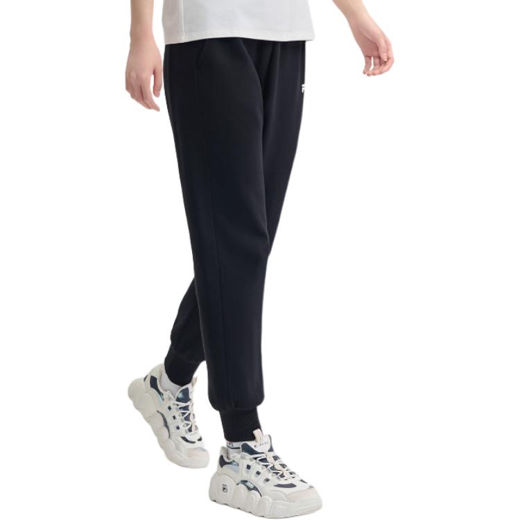 Fila Серия Heritage Повседневные Простые Удобные Зауженные Трикотажные Спортивные Брюки Женские низы Черный F11W448606F-BK