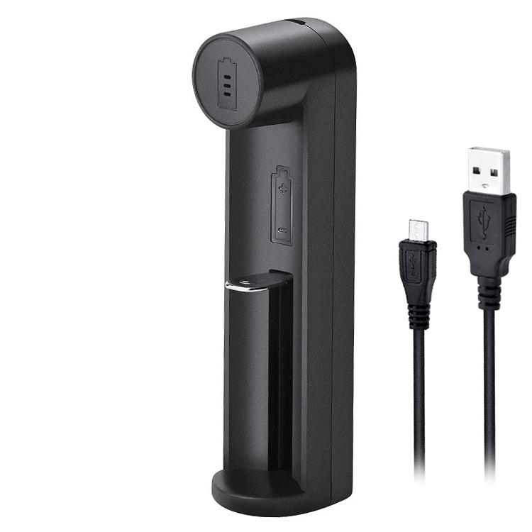 Зарядное устройство для аккумуляторов 18650 1 слот Аккумуляторы USB Универсальная умная быстрая зарядка для 14500 16650 14650 18500 Аксессуары