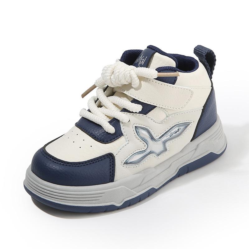 Детская спортивная обувь 2025 весна и осень новая повседневная обувь для мальчиков, кеды на высокой подошве для девочек, маленькие белые туфли, обувь для малышей на мягкой подошве