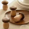 Wooden Toothpick Box Mushroom Storage Box Creative Toothpick Holder  Convenient To Use