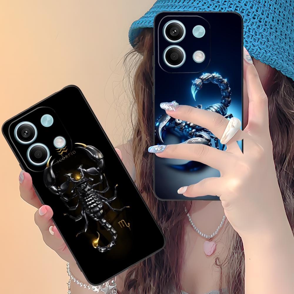 Золотой Скорпион Чехол для Мобильного Телефона для Xiaomi Redmi Note 14 13 12 11 S Pro Plus 4G 5G Цветной Печатный Чехол Чехол Красивый Роскошный