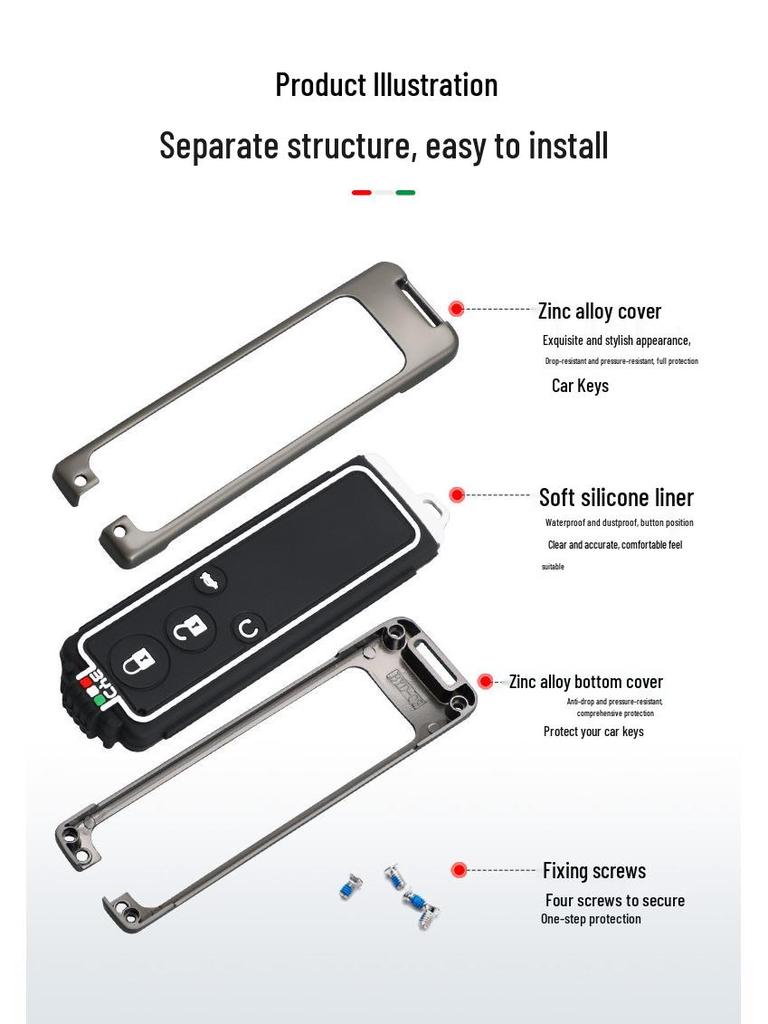 BYD G5/G Key Case: Luminous Protective Metal Shell for 2016-2018 Surui Remote Control
