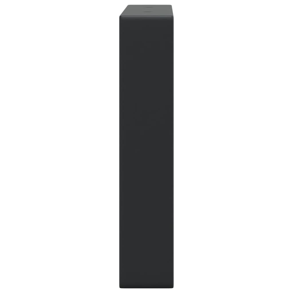 Washbasin Mounting Brackets 2 pcs Black Rectangular Steel