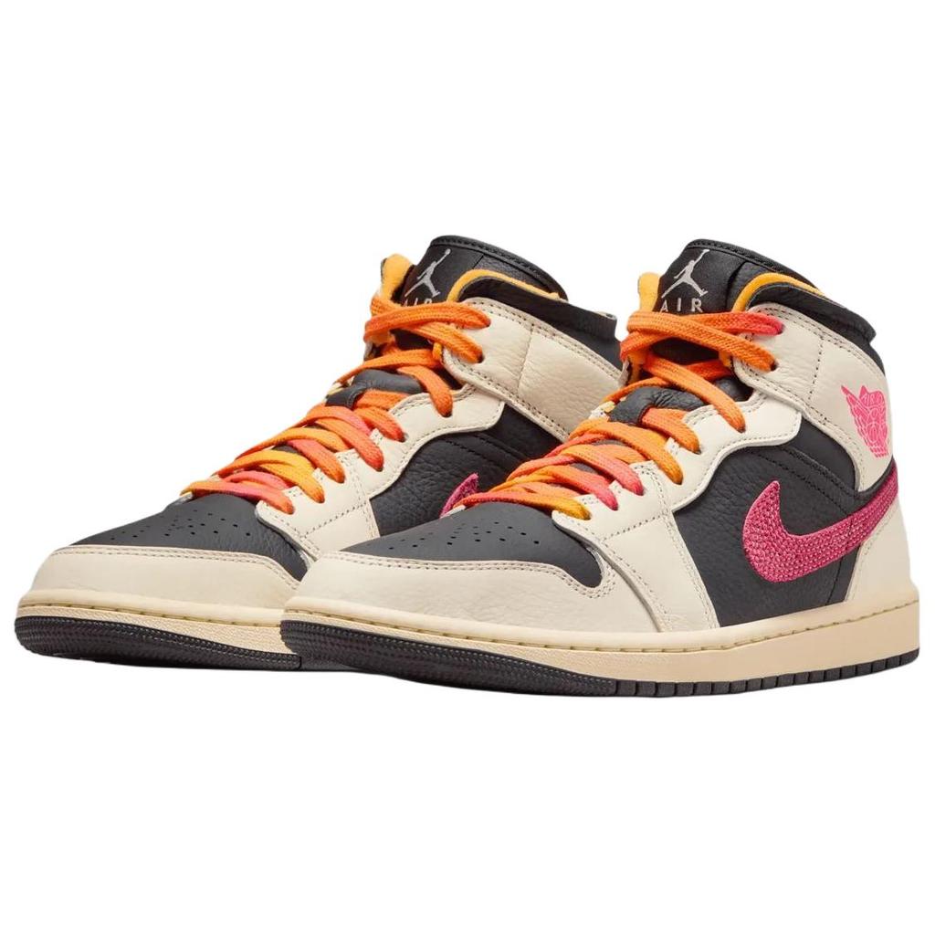 Jordan Air Jordan 1 Mid top Vintage Basketball Shoes Women's Beige IB7007-107
