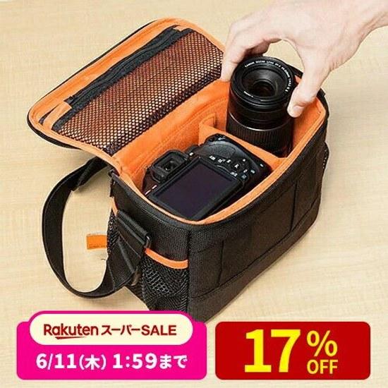 Single-lens reflex camera bag men women 2WAY shoulder belt attachment compatible accommodates cameras lenses black case backpack built-in loop stylish