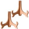 Set of 2 Wooden Plate Stands, Display Stands, Easels, Photo Frames, 5 Sizes, for Certificates and Awards (20cm Tall, Fits Diameters 26-29cm)