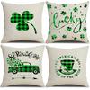 St. Patrick's Day Pillow Cover Living Room Sofa Clover Pillow Cushion Cover