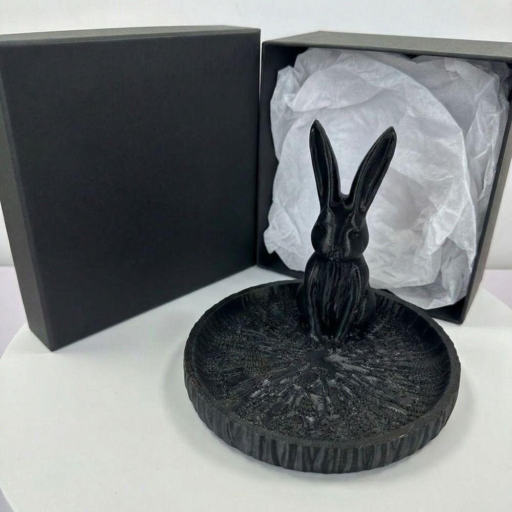 Animal Shaped Jewelry Storage Tray 3D Printed Bunny Ornament Necklace Display Tray Home Desktop