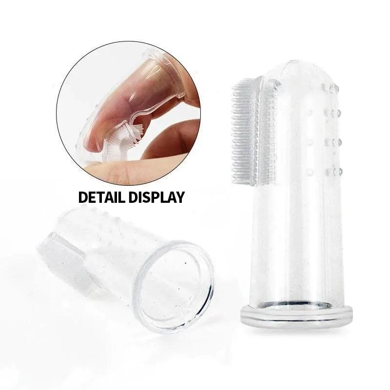 Профессиональная 10 шт. силиконовая зубная щетка для домашних животных, средства для чистки полости рта для собак и кошек, зубная щетка для пальцев