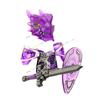 QQ04-13 MOC Purple Starlight Transparent Medieval Undead Dragon Knights Building Blocks Action Figures Models Kids for Toys Gift