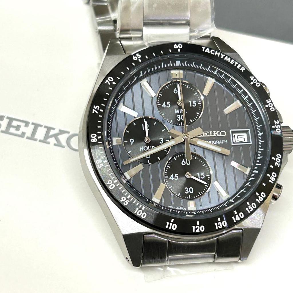 SEIKO SELECTION SBTR041 Серия S Хронограф, Мужские Аналоговые Кварцевые Часы, Вертикальный 3-Глазковый Дисплей, Водонепроницаемость 10 Бар, Тахиметр, Сделано в Японии Оригинал