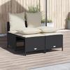 VidaXL Garden Lounge Set 4 Pcs with Cushions Black Wicker, Outdoor Sofa Set, Garden Lounge Set, Set 368380