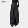 SheChi Women's High-Waist Drapey Wide-Leg Trousers
