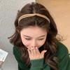 Korean Vintage Knotted Thin PU Leather Solid Color Headband Simple Temperament Elegant Hair Band Hair Hoop Hair Accessories