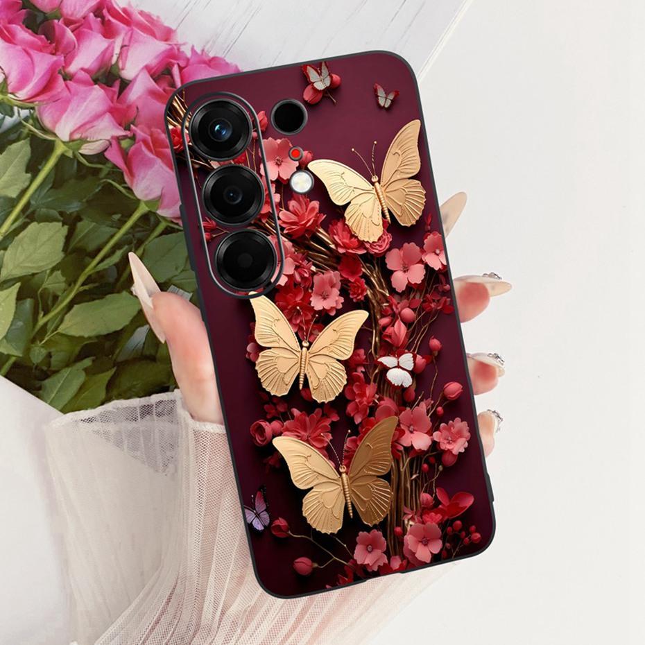 Модный Чехол для Телефона с Буквой Для Tecno Camon 50 4G Задняя Крышка Для Tecno Camon50 4G CN5 Мягкие Черные Силиконовые Чехлы
