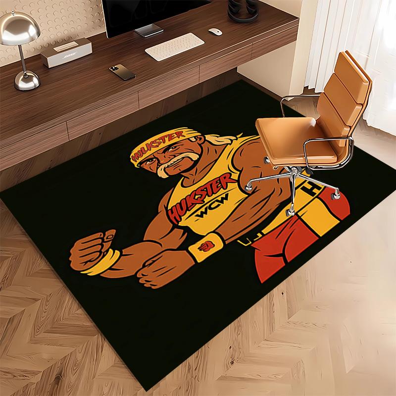 1pc Hulk Hogan1 Print Area Rug - Soft, Washable Non-Slip Indoor Mat, Living Room, Home Office Decorative Rug,Office Decorative