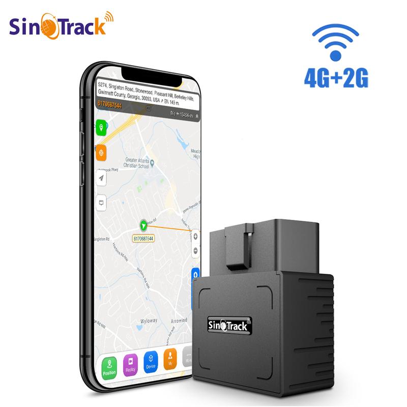 SinoTrack 4G Мини OBD II GPS-трекер ST-902L Встроенный аккумулятор 16-контактный Автомобильное транспортное средство Устройство отслеживания в реальном времени Онлайн-программное обеспечение