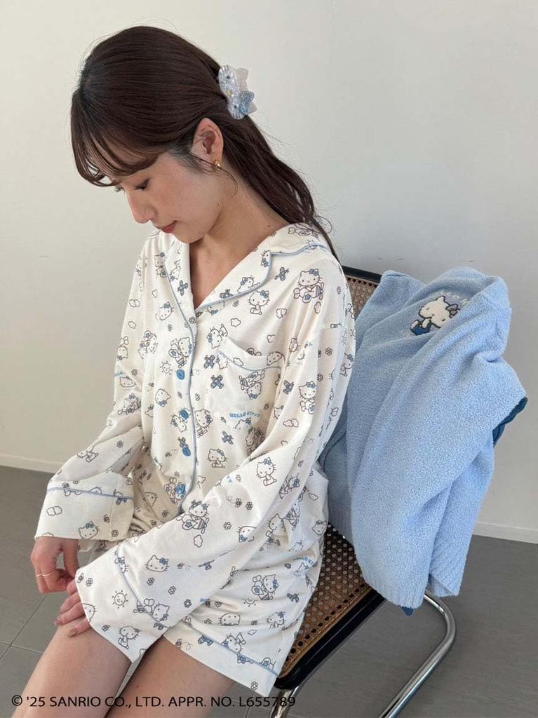 HELLOKITTY Print Shorts SHCP251095 SAX Free Size Shorts [Snidel Home] All-over Women's