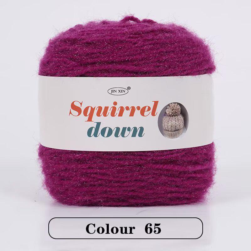 SquirrelWool 150 г Пледовое одеяло ручной вязки из меха белки с дизайном в виде букета роз