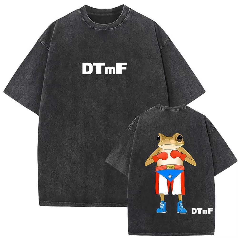 Графическая футболка рэпера Bad Bunny Debi Tirar Mas Fotos DTMF Стирка Винтажная футболка Мужская Женская Хип-хоп Мода Оверсайз Футболки