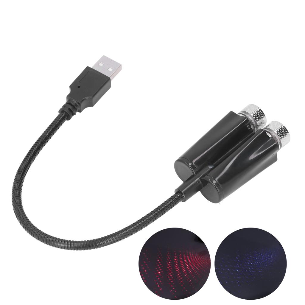 Автомобильный USB Проектор Подсветки Красный Синий Подсветки Подключи и Играй Свободный Изгиб Гибкий Без Голосового Управления